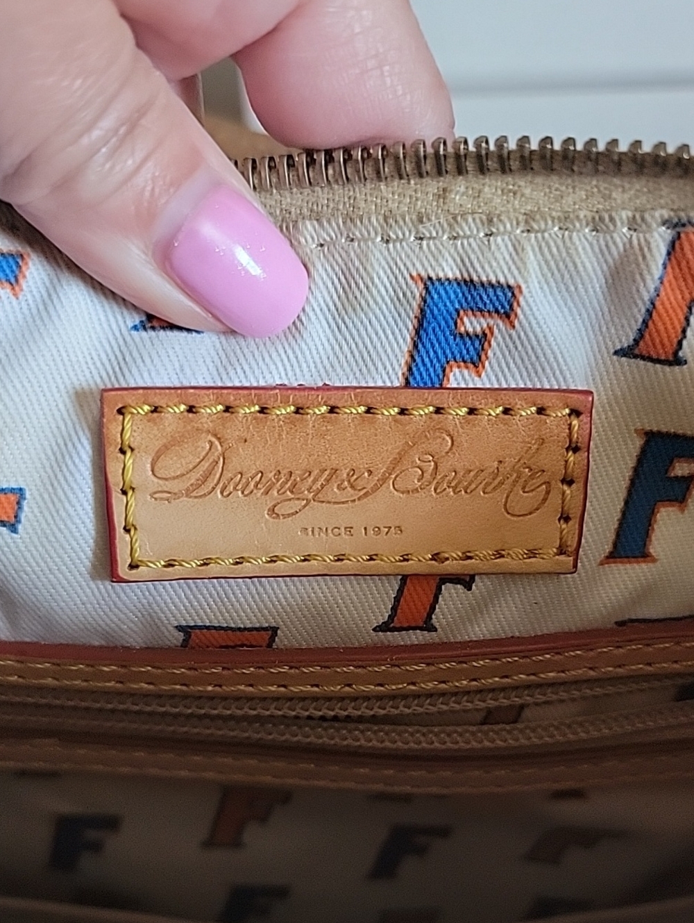 Dooney & Bourke Florida Gators Hobo Bag with Tan Trim - Picture 15 of 17